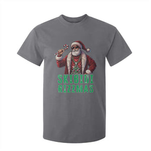 Funny Xmas T Shirt For Kid Skibidi Rizzmas Cool Santa Gangsta TS09 Charcoal Print Your Wear