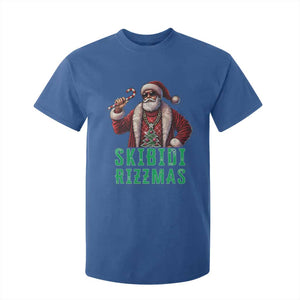 Funny Xmas T Shirt For Kid Skibidi Rizzmas Cool Santa Gangsta TS09 Royal Blue Print Your Wear