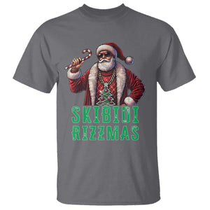 Funny Xmas T Shirt Skibidi Rizzmas Cool Santa Gangsta TS09 Charcoal Print Your Wear