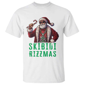 Funny Xmas T Shirt Skibidi Rizzmas Cool Santa Gangsta TS09 White Print Your Wear