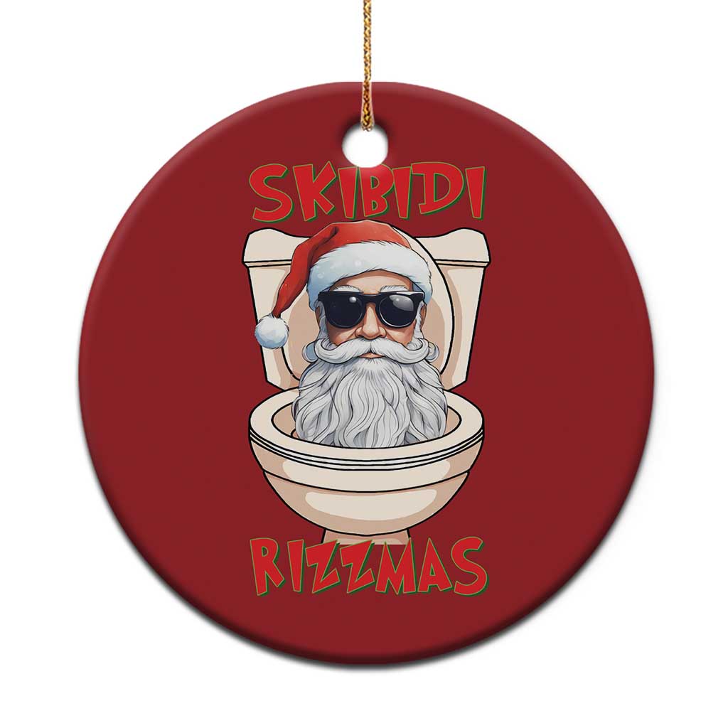 Funny Skibidi Rizzmas Santa Toilet Meme Christmas Ornament TS09 Print Your Wear