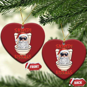 Funny Skibidi Rizzmas Santa Toilet Meme Christmas Ornament TS09 Heart Red Print Your Wear