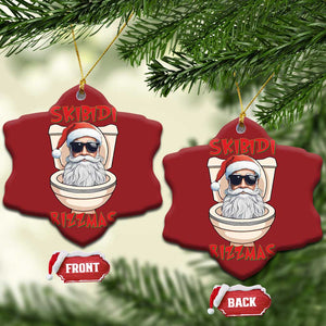 Funny Skibidi Rizzmas Santa Toilet Meme Christmas Ornament TS09 Snow Flake Red Print Your Wear