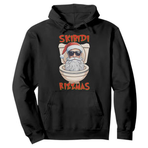 Funny Skibidi Rizzmas Santa Toilet Meme Hoodie TS09 Black Print Your Wear