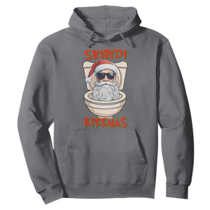 Funny Skibidi Rizzmas Santa Toilet Meme Hoodie TS09 Charcoal Print Your Wear