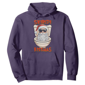 Funny Skibidi Rizzmas Santa Toilet Meme Hoodie TS09 Purple Print Your Wear