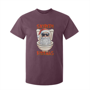 Funny Skibidi Rizzmas Santa Toilet Meme T Shirt For Kid TS09 Maroon Print Your Wear