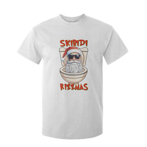 Funny Skibidi Rizzmas Santa Toilet Meme T Shirt For Kid TS09 White Print Your Wear