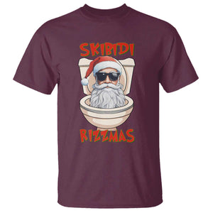 Funny Skibidi Rizzmas Santa Toilet Meme T Shirt TS09 Maroon Print Your Wear