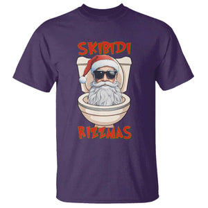 Funny Skibidi Rizzmas Santa Toilet Meme T Shirt TS09 Purple Print Your Wear