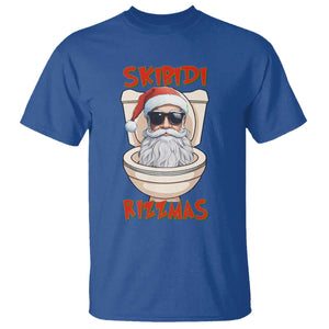 Funny Skibidi Rizzmas Santa Toilet Meme T Shirt TS09 Royal Blue Print Your Wear