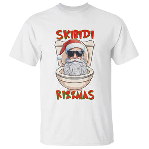 Funny Skibidi Rizzmas Santa Toilet Meme T Shirt TS09 White Print Your Wear