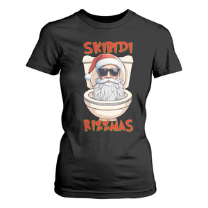 Funny Skibidi Rizzmas Santa Toilet Meme T Shirt For Women TS09 Black Print Your Wear