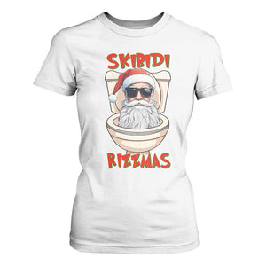 Funny Skibidi Rizzmas Santa Toilet Meme T Shirt For Women TS09 White Print Your Wear