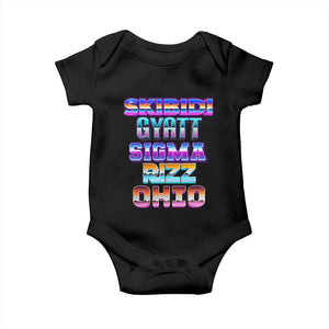 Skibidi Gyatt Sigma Rizz Ohio Baby Onesie TS09 Black Print Your Wear