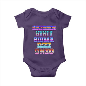 Skibidi Gyatt Sigma Rizz Ohio Baby Onesie TS09 Purple Print Your Wear