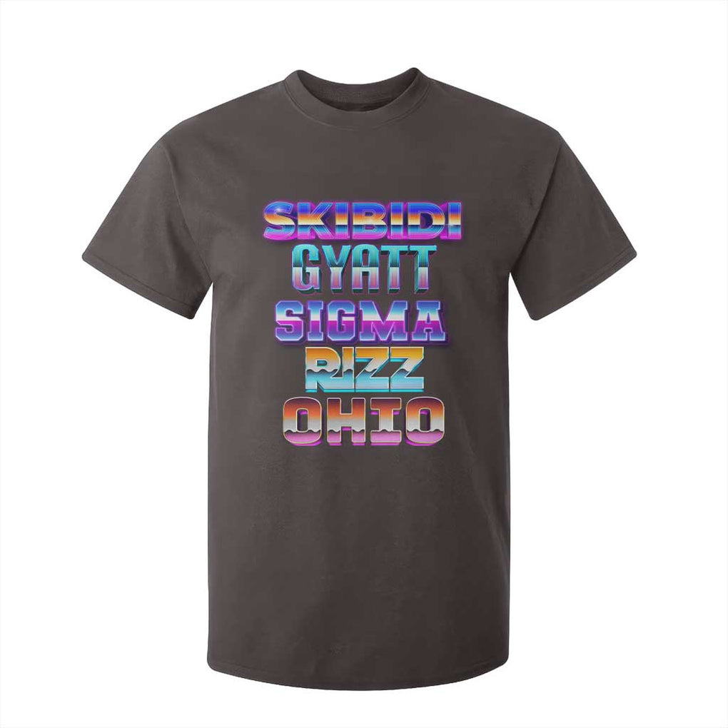 Skibidi Gyatt Sigma Rizz Ohio T Shirt For Kid TS09 Dark Chocolate Print Your Wear