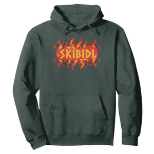 Funny Skibidi Hoodie TS09 Dark Forest Green Print Your Wear