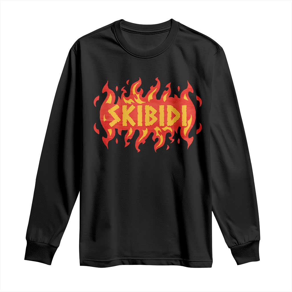 Funny Skibidi Long Sleeve Shirt TS09 Black Print Your Wear