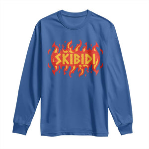 Funny Skibidi Long Sleeve Shirt TS09 Royal Blue Print Your Wear