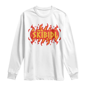 Funny Skibidi Long Sleeve Shirt TS09 White Print Your Wear