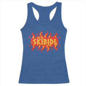 Funny Skibidi Racerback Tank Top TS09 Royal Blue Print Your Wear