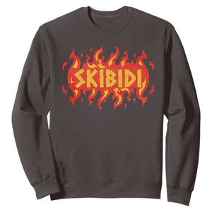 Funny Skibidi Sweatshirt TS09 Dark Chocolate Print Your Wear