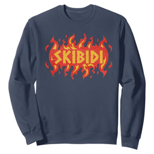 Funny Skibidi Sweatshirt TS09 Navy Print Your Wear