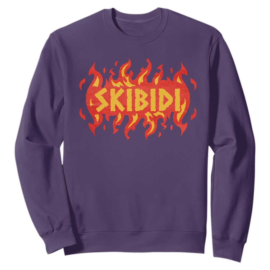 Funny Skibidi Sweatshirt TS09 Purple Print Your Wear