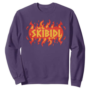 Funny Skibidi Sweatshirt TS09 Purple Print Your Wear