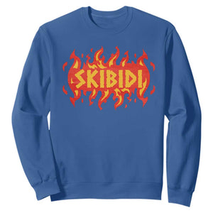 Funny Skibidi Sweatshirt TS09 Royal Blue Print Your Wear