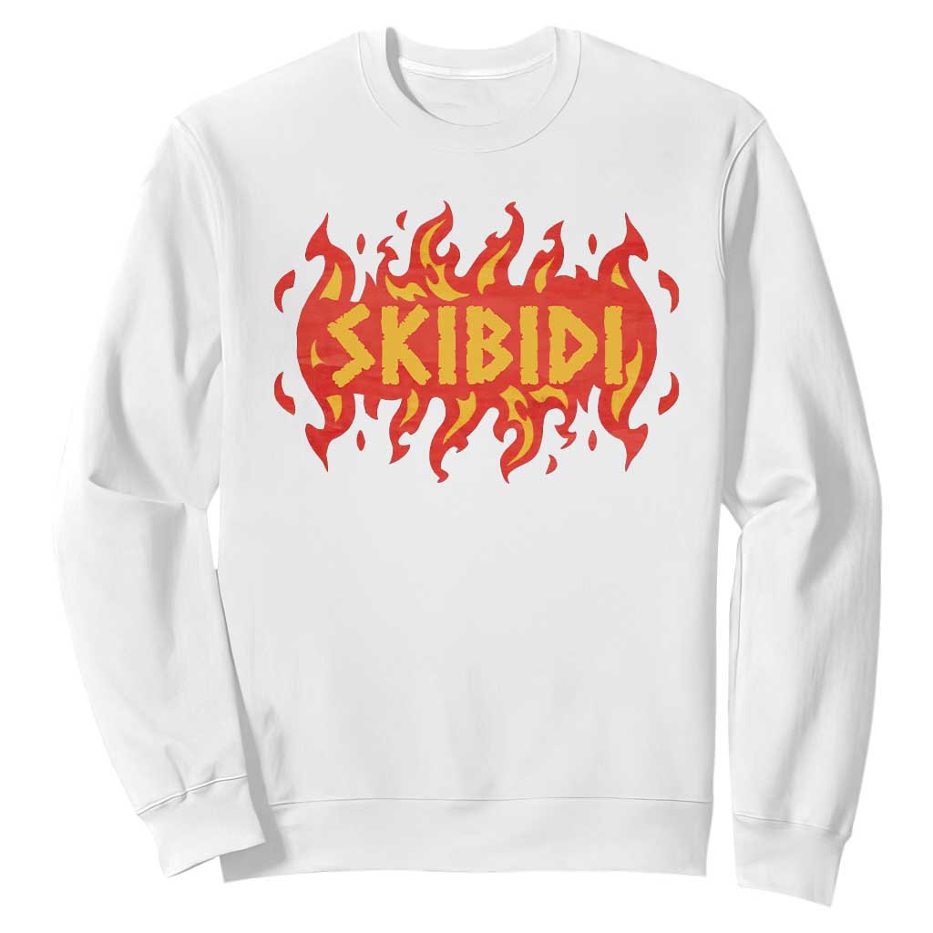 Funny Skibidi Sweatshirt TS09 White Print Your Wear