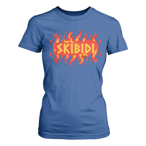 Funny Skibidi T Shirt For Women TS09 Royal Blue Print Your Wear