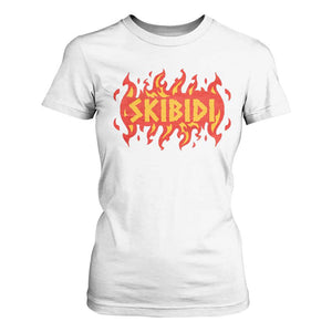 Funny Skibidi T Shirt For Women TS09 White Print Your Wear