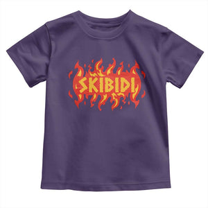 Funny Skibidi Toddler T Shirt TS09 Purple Print Your Wear