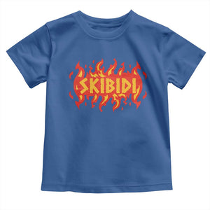 Funny Skibidi Toddler T Shirt TS09 Royal Blue Print Your Wear