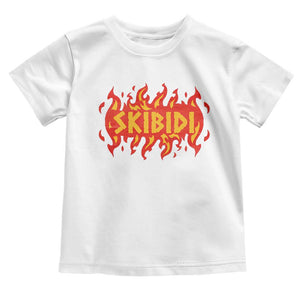 Funny Skibidi Toddler T Shirt TS09 White Print Your Wear