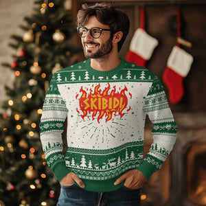 Funny Skibidi Ugly Christmas Sweater TS09 Green Print Your Wear