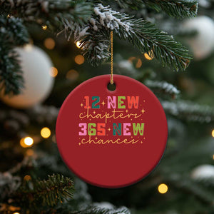 Happy New Year Christmas Ornament 12 New Chapters 365 New Chances TS09 Print Your Wear