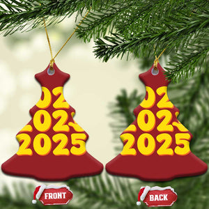 Funny Happy New Year 2025 Christmas Ornament TS09 Christmas Tree Red Print Your Wear