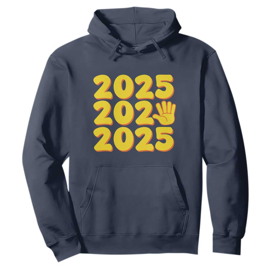Funny Happy New Year 2025 Hoodie TS09 Navy Print Your Wear