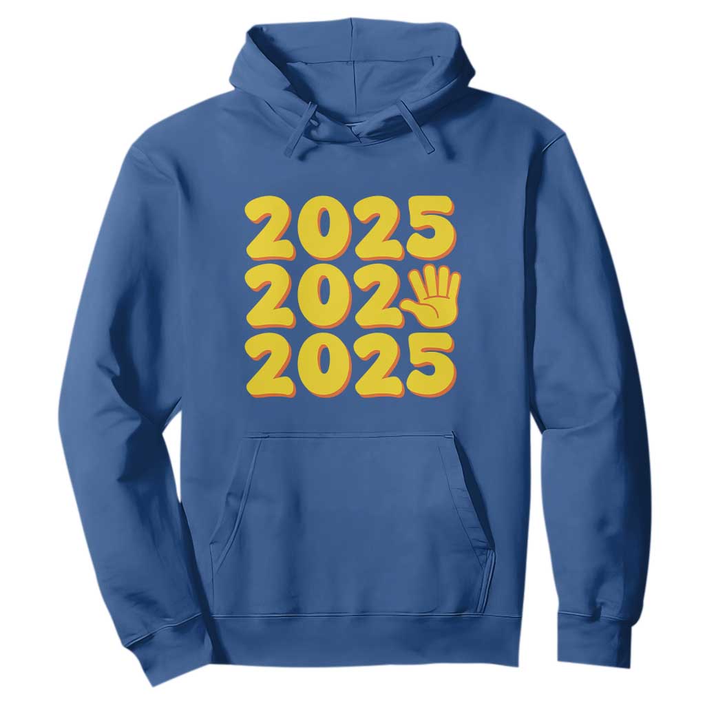Funny Happy New Year 2025 Hoodie TS09 Royal Blue Print Your Wear