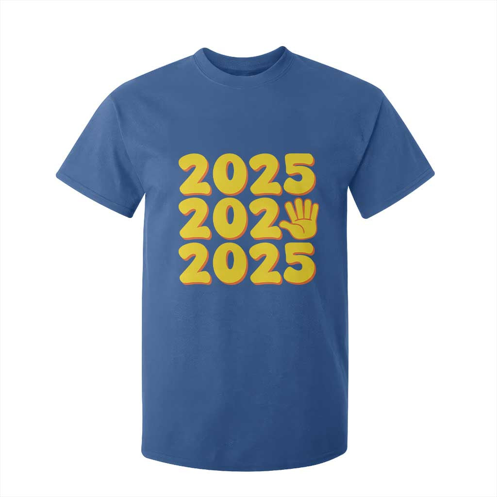 Funny Happy New Year 2025 T Shirt For Kid TS09 Royal Blue Print Your Wear