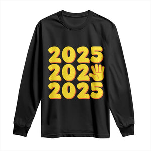 Funny Happy New Year 2025 Long Sleeve Shirt TS09 Black Print Your Wear