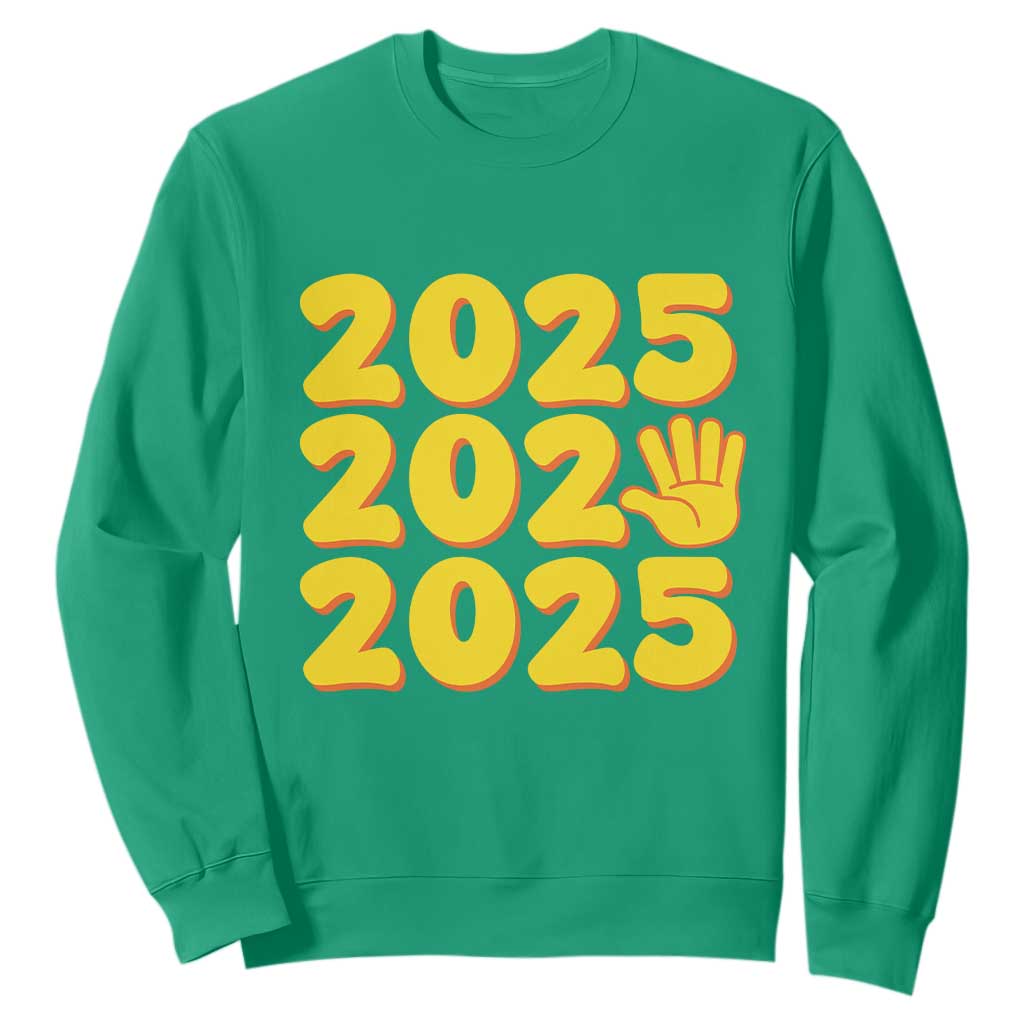 Funny Happy New Year 2025 Sweatshirt TS09 Irish Green Print Your Wear