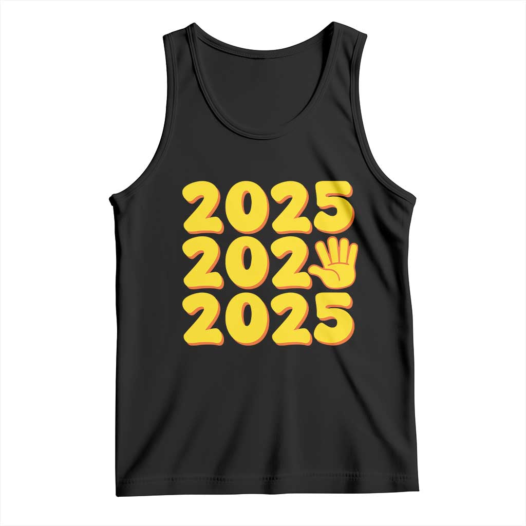 Funny Happy New Year 2025 Tank Top TS09 Black Print Your Wear