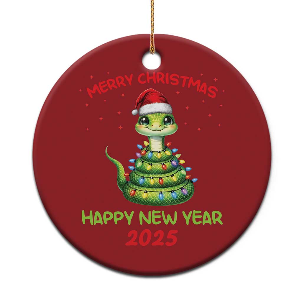 Year Of The Snake 2025 Christmas Ornament Merry Xmas And Happy New Year Cute Snake TS09 Print Your Wear