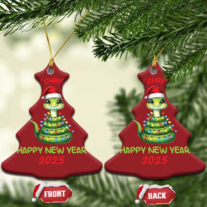 Year Of The Snake 2025 Christmas Ornament Merry Xmas And Happy New Year Cute Snake TS09 Christmas Tree Red Print Your Wear