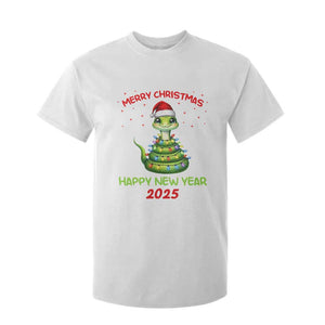 Year Of The Snake 2025 T Shirt For Kid Merry Christmas And Happy New Year Cute Snake TS09 White Print Your Wear