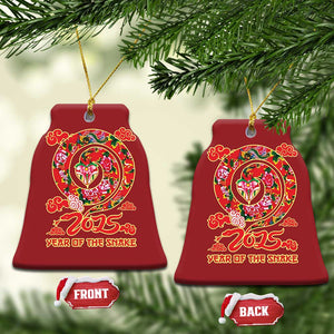 Lunar New Year 2025 Christmas Ornament Year Of The Snake China Traditional TS09 Bell Flake Red Print Your Wear